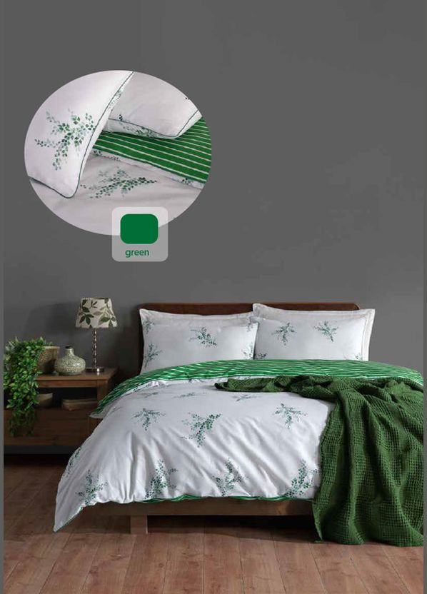 Постельное белье Marla Ranforce 200 х 220 см Meltem Yesil Kayra (318382498)