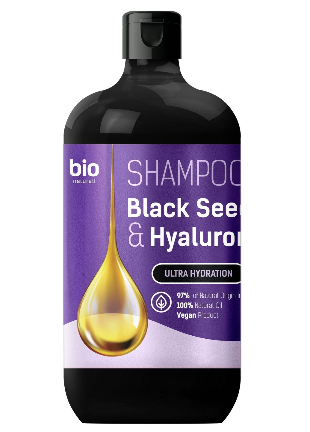 Шампунь для всіх типів волосся Black Seed Oil & Hyaluronic Acid 946 мл Bio Naturell (283017568)