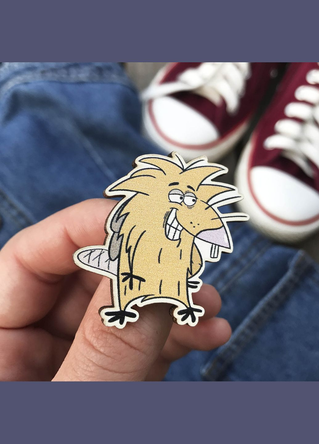 Значок из дерева "Бобёр Норберт" Cozy-Up (291162406)