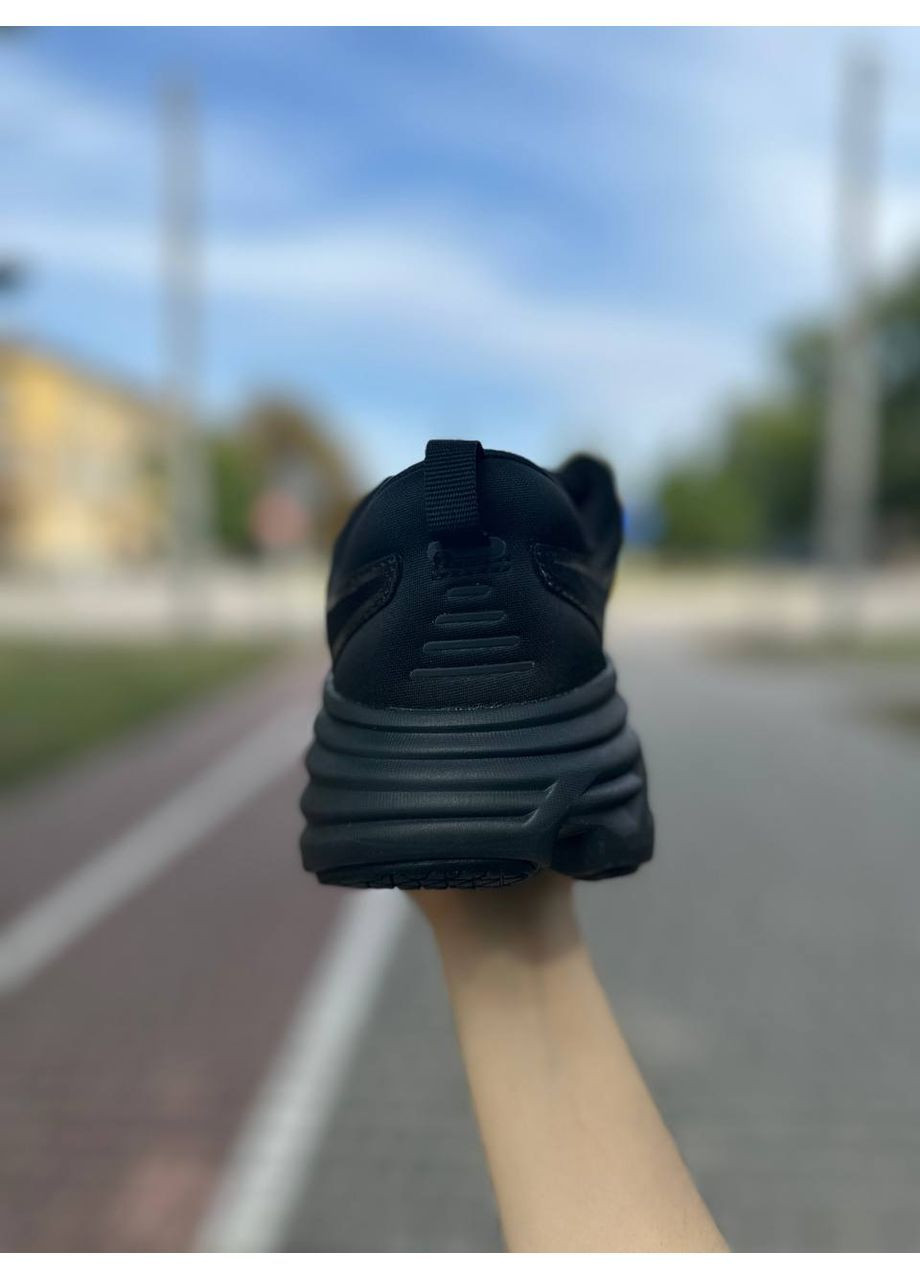 Чорні Осінні чоловічі кросівки бігові кросівки one one чорні HOKA Bondi 8