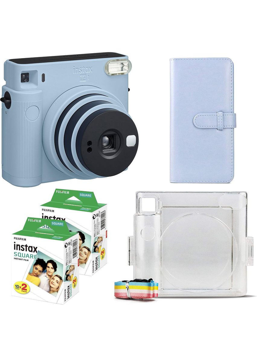Подарочный набор фотоаппарат Instax Square SQ1, Фотобумага 40 шт, Прозрачный чехол, Фотоальбом 80 Fujifilm (329191910)