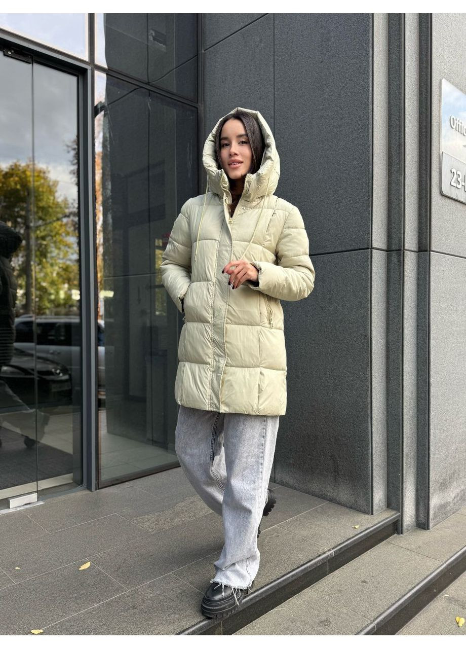 Оливковая демисезонная женская демисезонная куртка с капюшоном Fashion