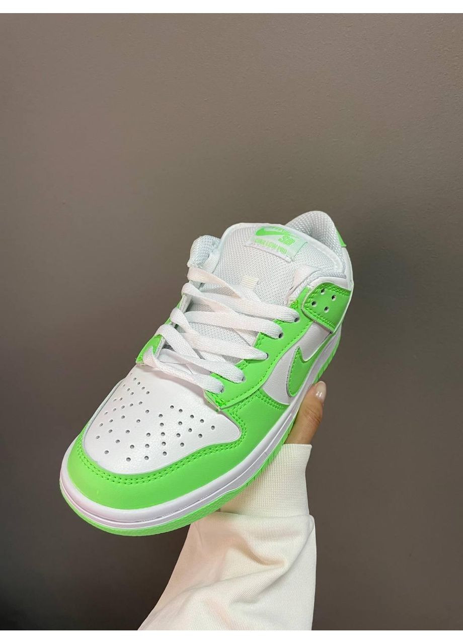 КРОССОВКИ ЖЕНСКИЕ NIKE SB DUNK GREEN WHITE НАЙК СБ ДАНК No Brand серые демисезоны (367167500)