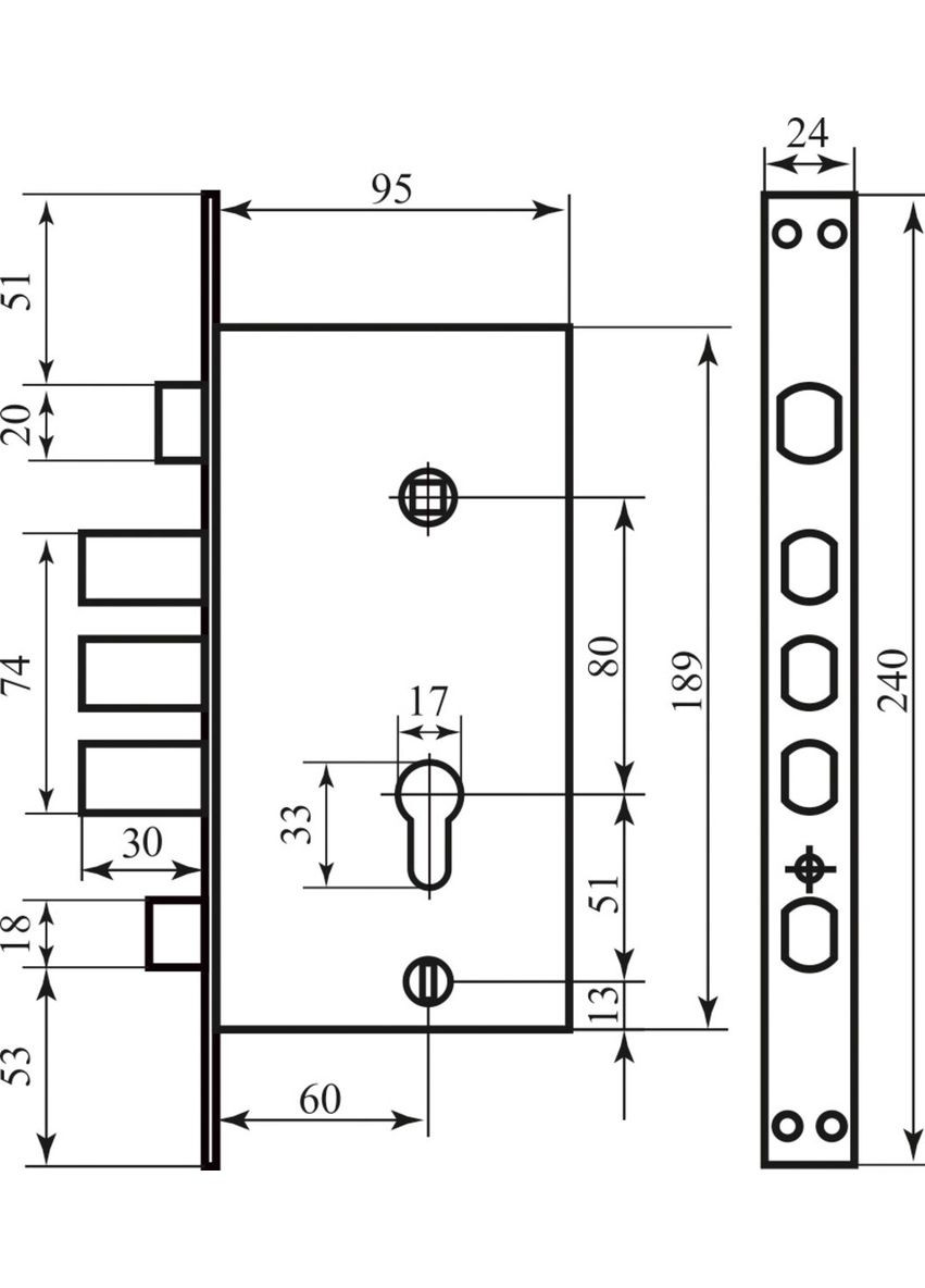 Механизм BR-80 пол латунь правый Bruno (322520663)
