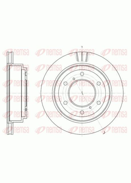 Диск тормозной MITSUBISHI PAJERO III 2.5TD задн. (пр-во ) 6955.10 Remsa (366168261)