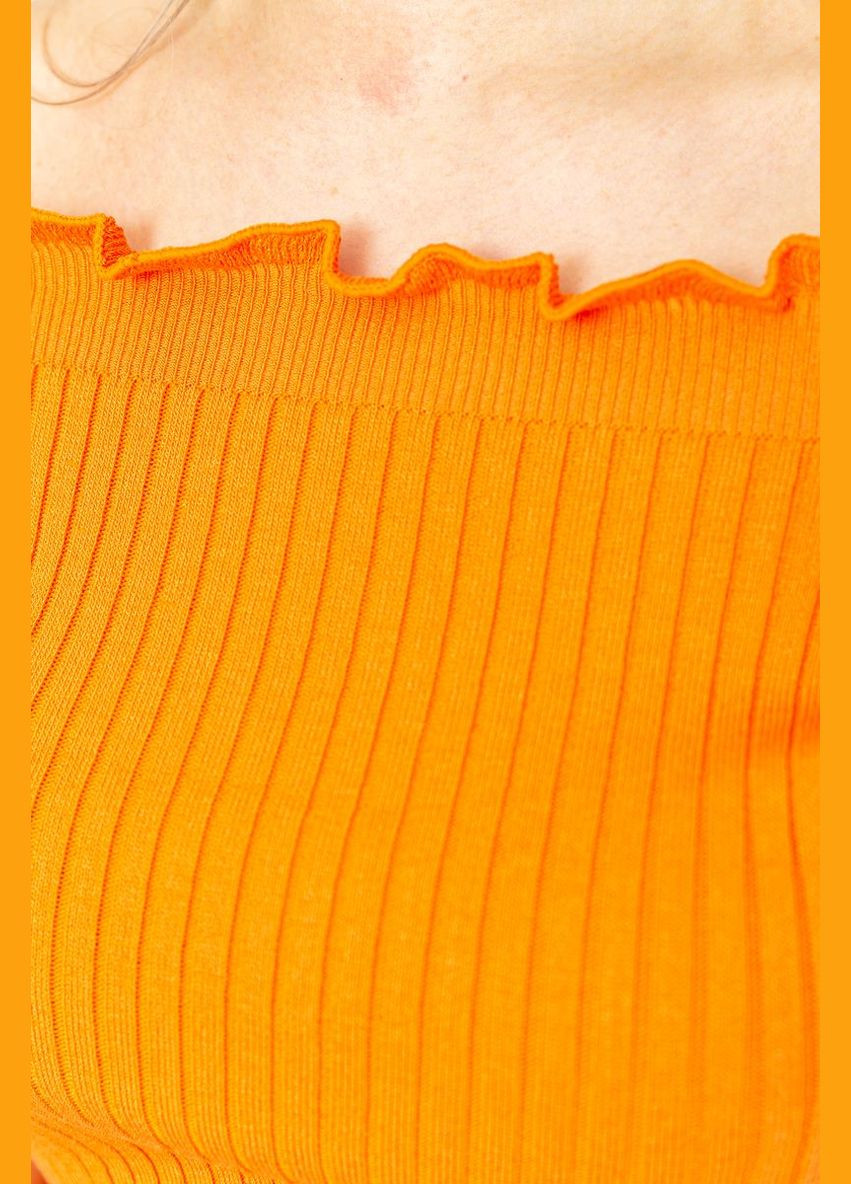 Топ жіночий ошатний в рубчик, колір помаранчевий, Ager (269342542)