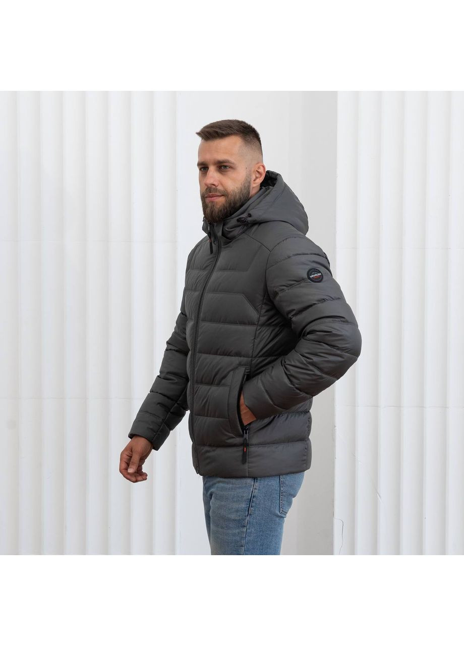 Графитовая зимняя мужская зимняя куртка большого размера SK