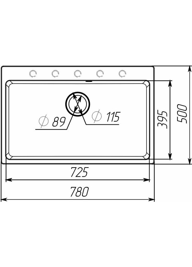 Гранітна мийка для кухні BOGEMA 7850 матова Карбон Valeso (358059097)