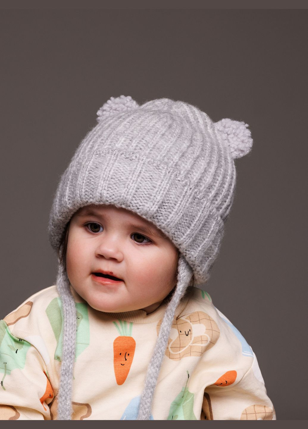 Шапка для дівчинки, для хлопчика Енімал K92 44-46 см. Джинс-меланж Alex k92-28 (304977528)