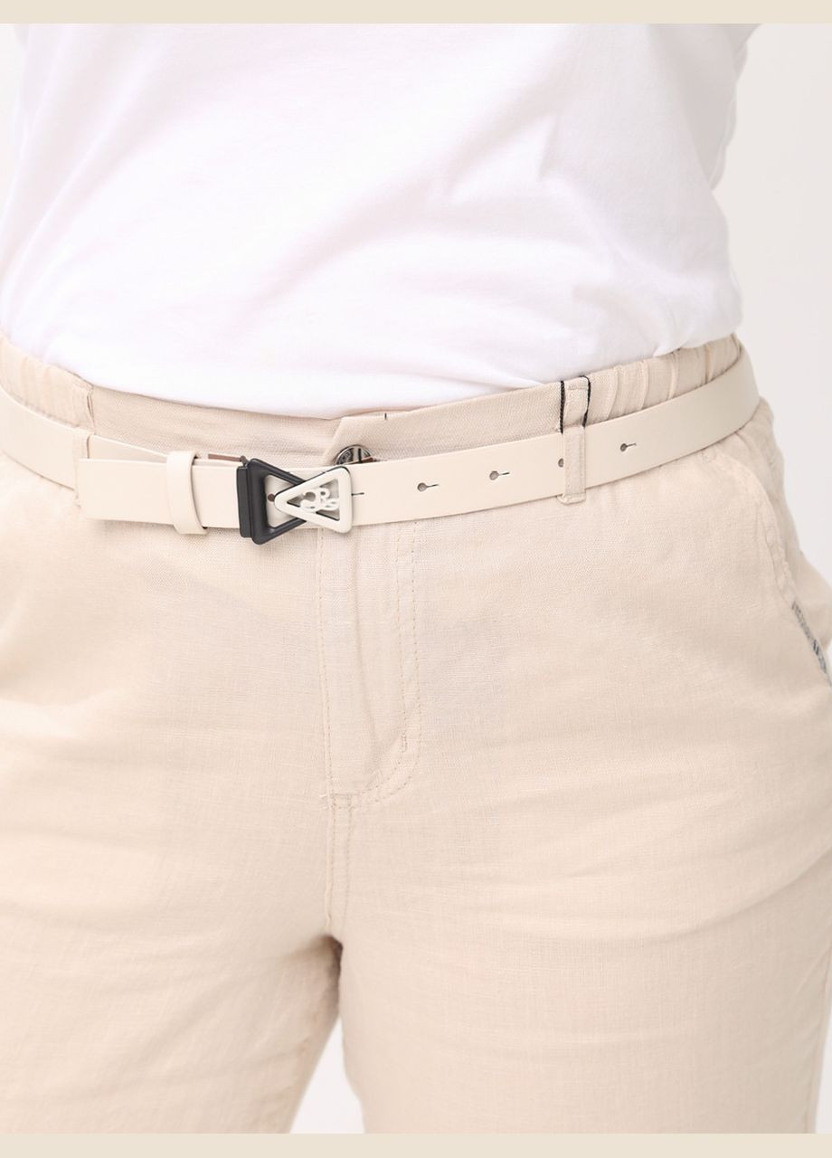 Брюки женские светло-бежевые прямые льняные CARMITO Пряма (297373585)