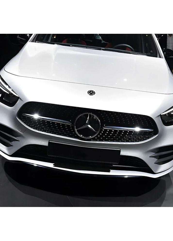 Эмблема капота черная матовая d=57мм (пружинное крепление) OEM 2048170616 Mercedes-Benz (369611875)