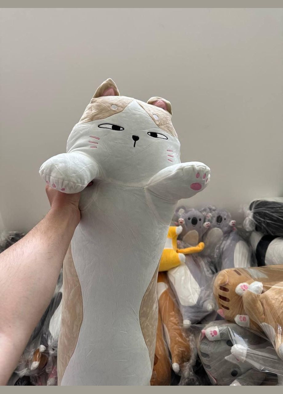 М'яка плюшева іграшка із серії Кіт батон подушка обійми кота, пастельний 110 см КІМ (303137227)