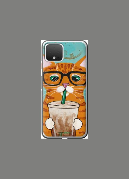 Чохол на Google Pixel 4 Зеленоокий кіт в окулярах "4054t-1755-2448" Endorphone (362604739)