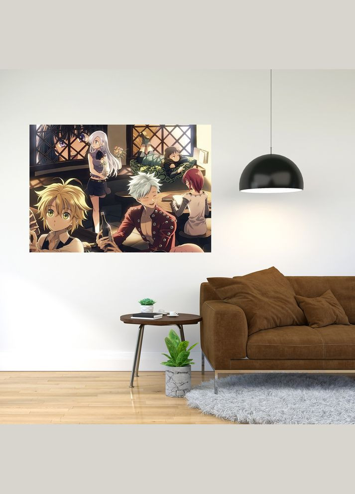 Плакат- з принтом Nanatsu no Taizai - Сім смертних гріхів (манга аніме) A4 А0 Кавун постер (316208708)