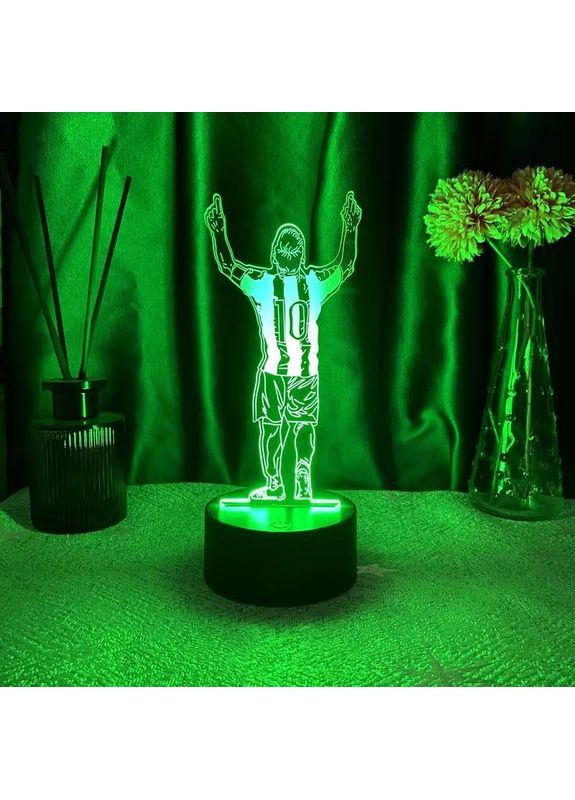 3D світильник нічник Ліонель Мессі 7 кольорів / лампа подарунок для футболіста Messi No Brand (365727401)