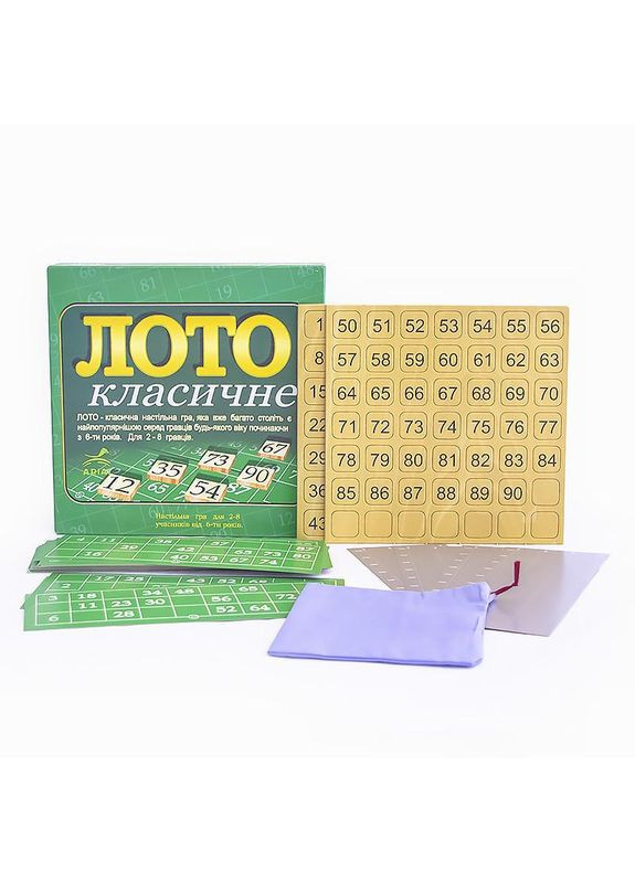 Настольная игра Лото классическое 910046 укр. языке Arial (329896639)