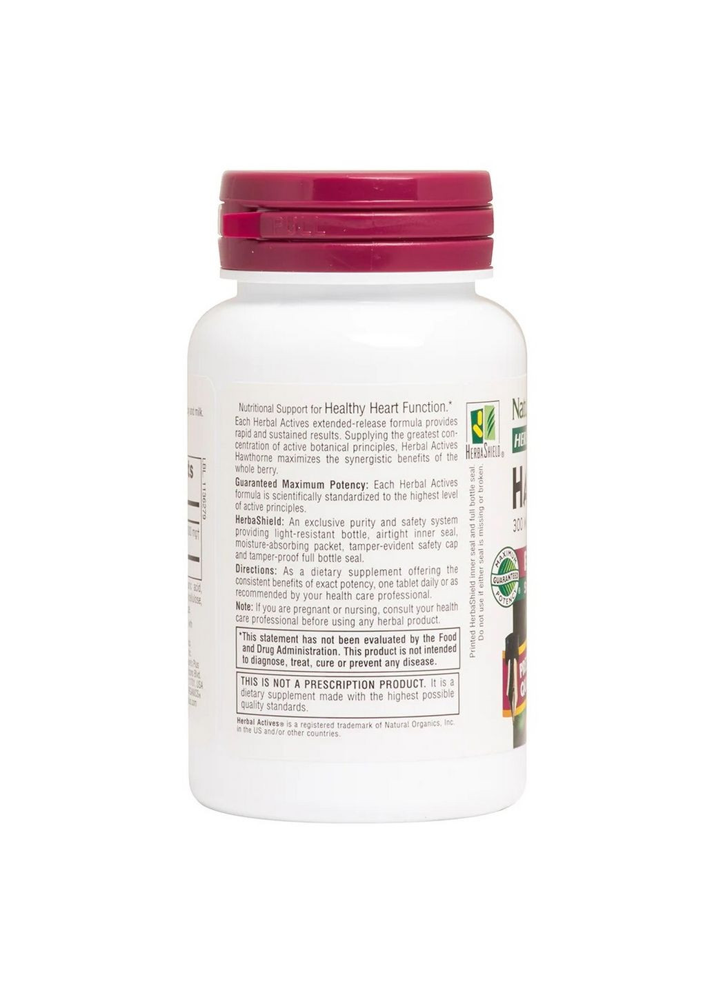 Натуральна добавка Herbal Actives Hawthorne 300 mg, 30 таблеток Natures Plus (294928868)