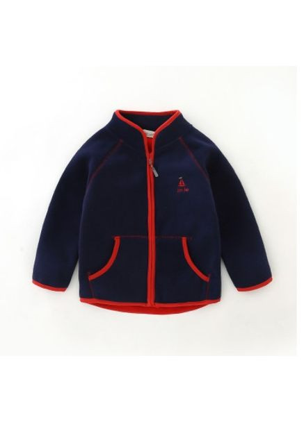 Темно-синя демісезонна кофта флісова ( 90см ) (о1032) Qoopixie