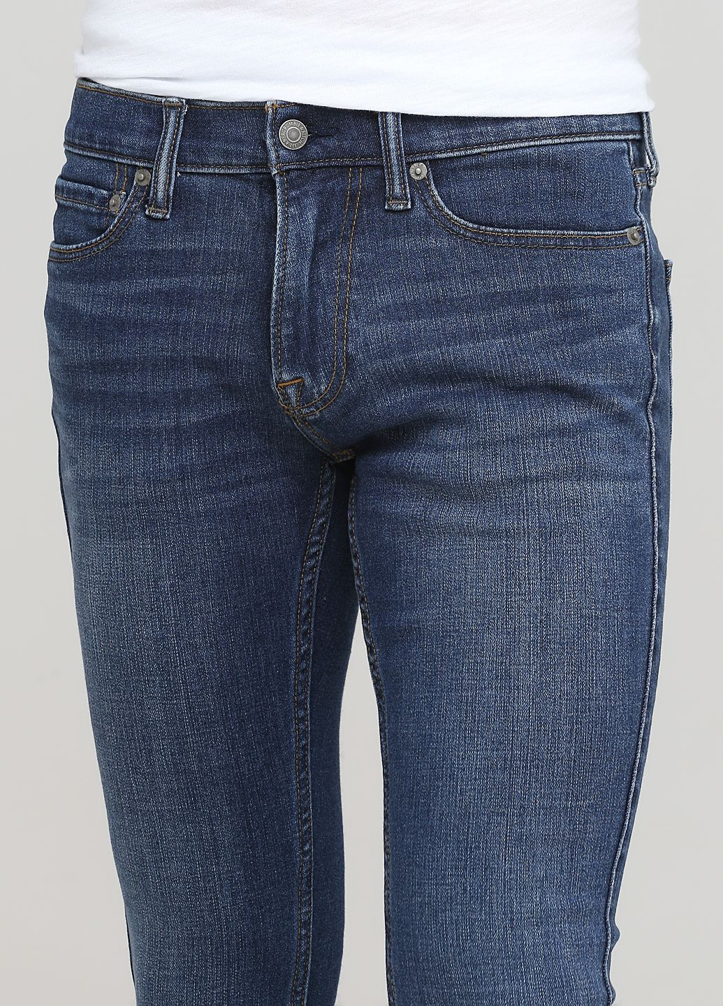 Синие демисезонные джинсы extreme skinny af8162m Abercrombie & Fitch