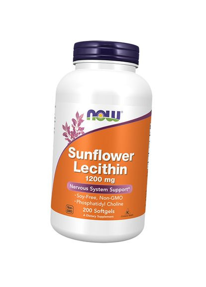 Лецитин Соняшниковий, Sunflower Lecithin, 200гелкапс (72128005) Now Foods (322723135)