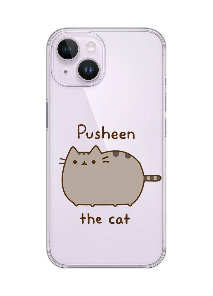 Чехол с защитой камеры на iPhone 14 Пушин котик (принт 412) Creative (356126637)