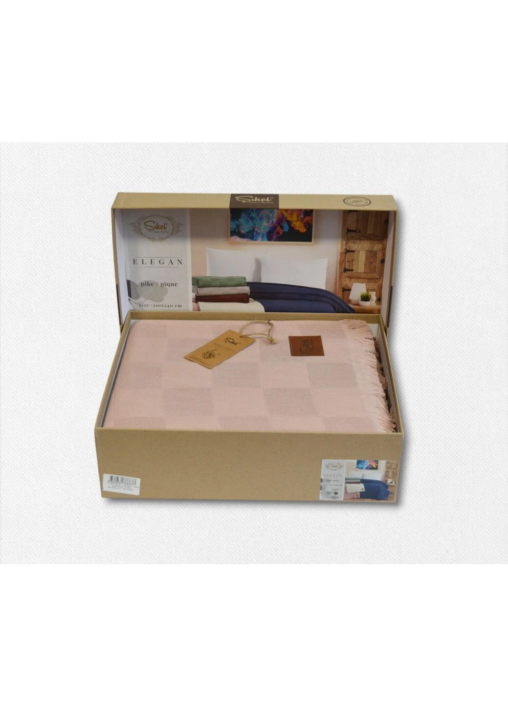 Вафельне покривало Elegan Pudra 210х240 см Sikel (392455166)