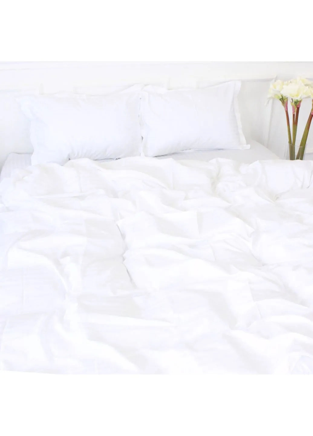 Постільна білизна Satin Stripe 30-0001 White 110х140 (2200005245620) Mirson Satin Stripe 30-0001 White 110х140 дитячий (379323306)