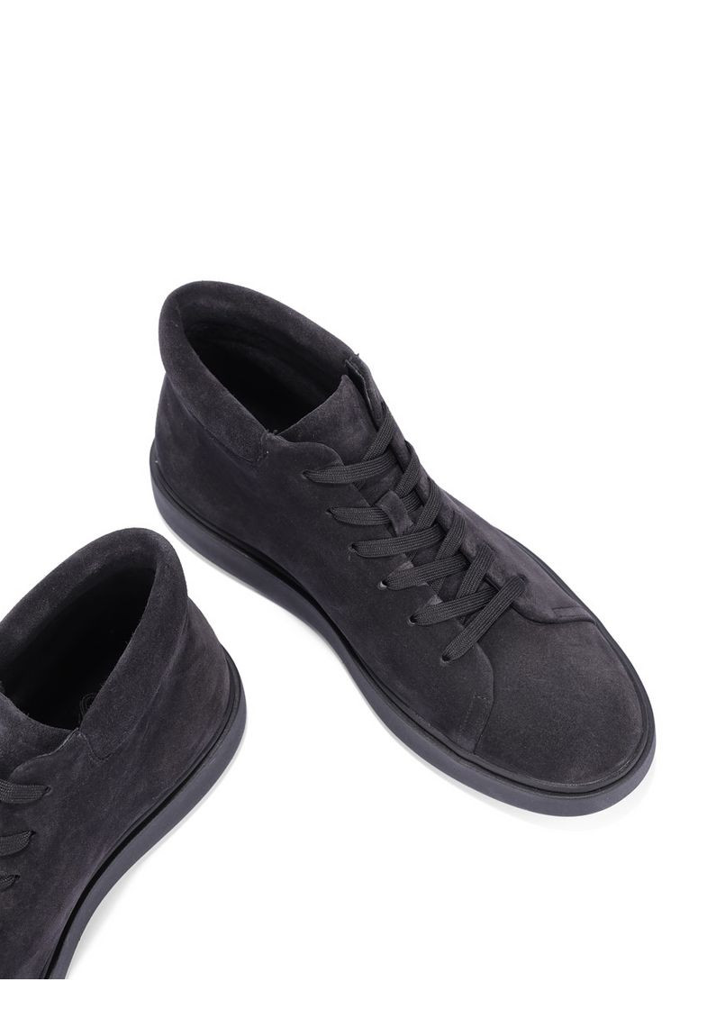 Серые осенние мужские ботинки 1058t-1-c246 серый замша MIRATON