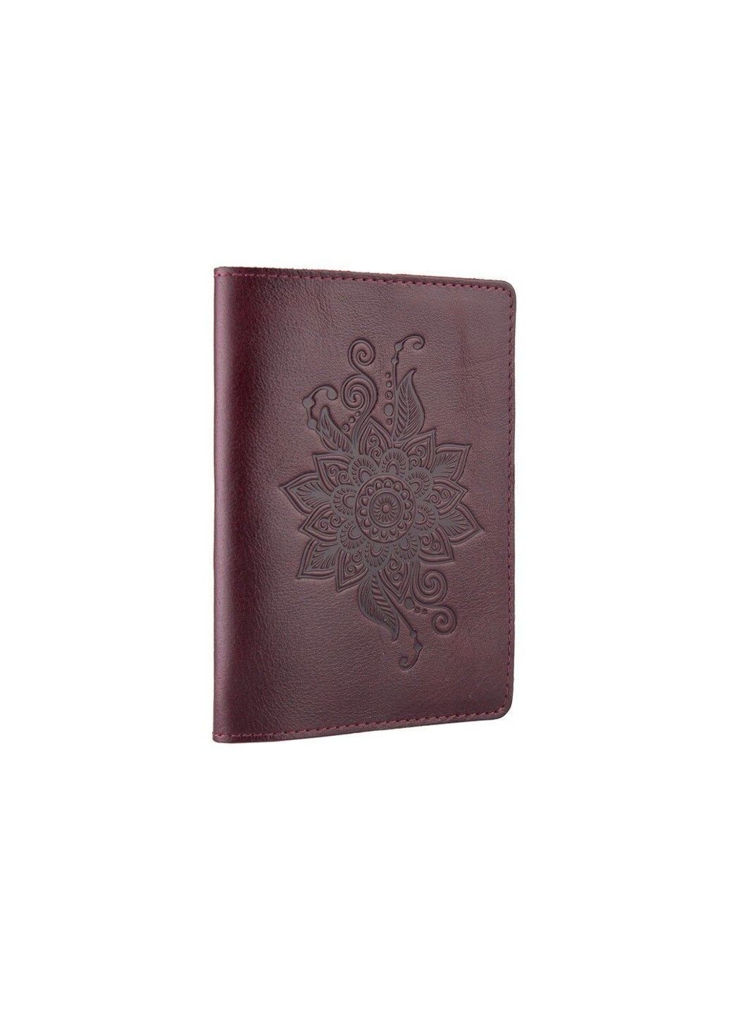 Шкіряна обкладинка на паспорт HiArt PC-01 Mehendi Classic Чорний Hi Art (297437896)