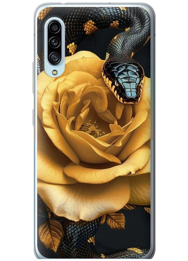 Силіконовий чохол 'Black snake and golden rose' для Endorphone Samsung Galaxy A90 5G (286768336)