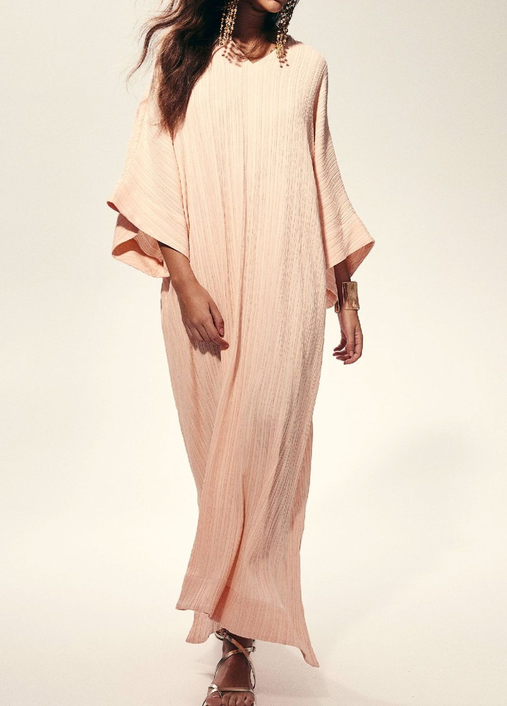 Персикова святковий сукня H&M однотонна