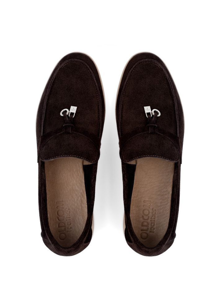 Oldcom Лоферы женские замшевые Ari коричневые лоферы коричневый з натуральная замша, — демисезон (360870334)
