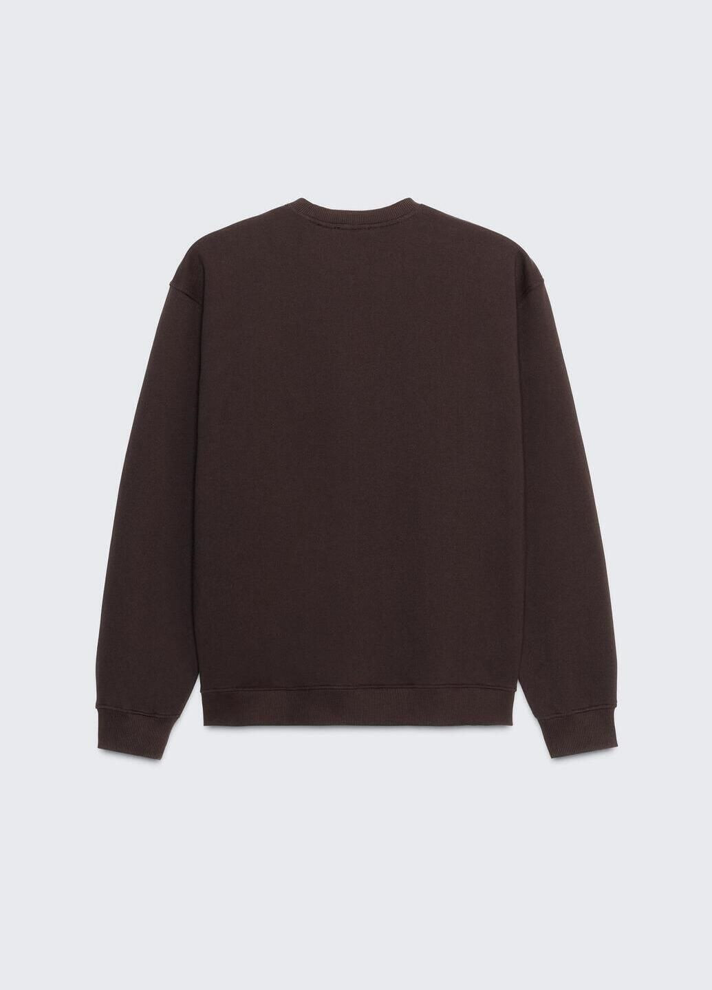 Коричневий світшот Zara напис (364864803)