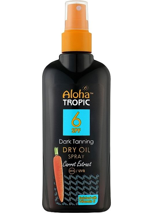 Масло для загара SPF6 Aloha Tropic Dark Tanning Dry Oil SPF6 200ml (1206542-31157257) Madis (368622808)