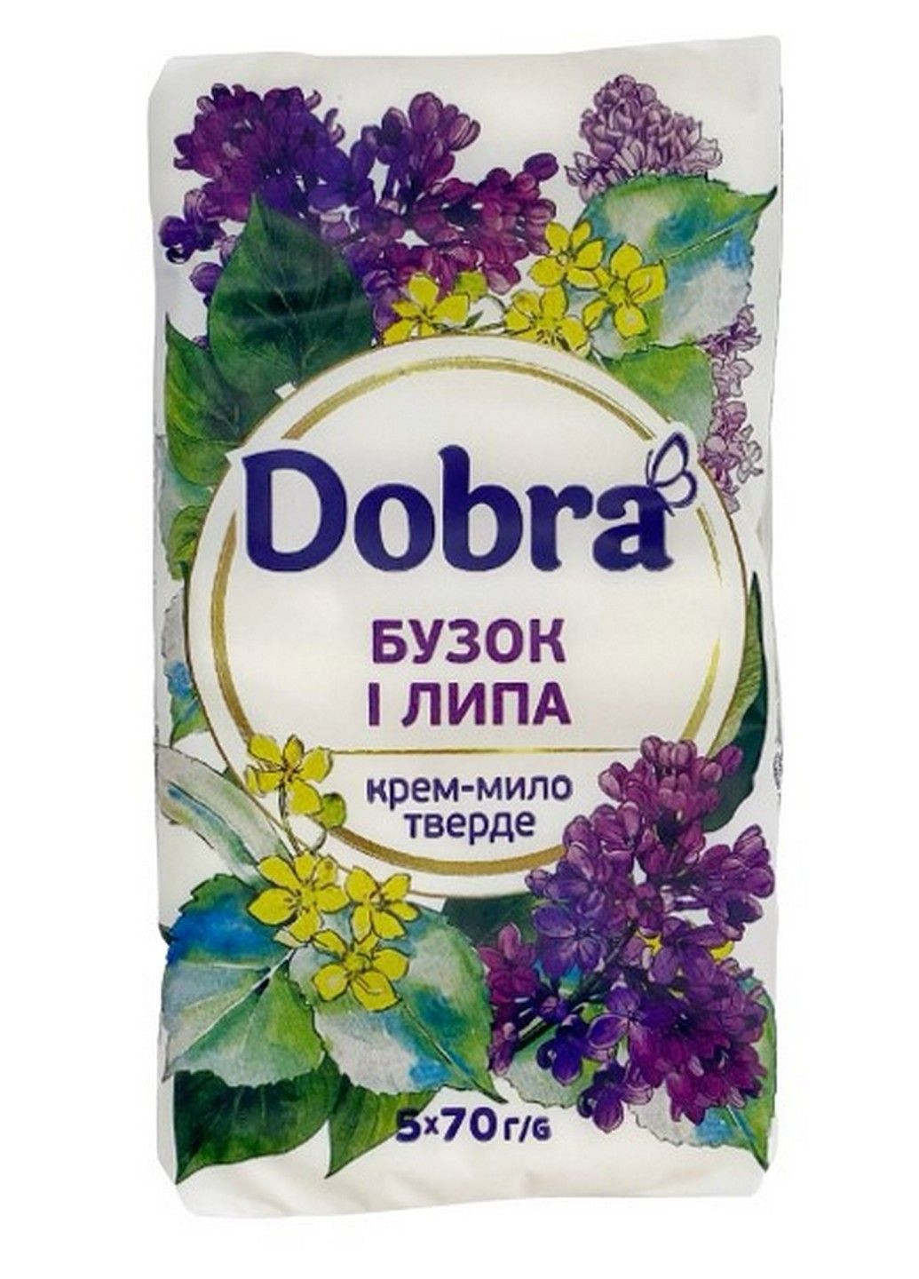 Крем-мыло твердое туалетное "Сирень и липа" марка (К) 350 г Dobra (290272364)