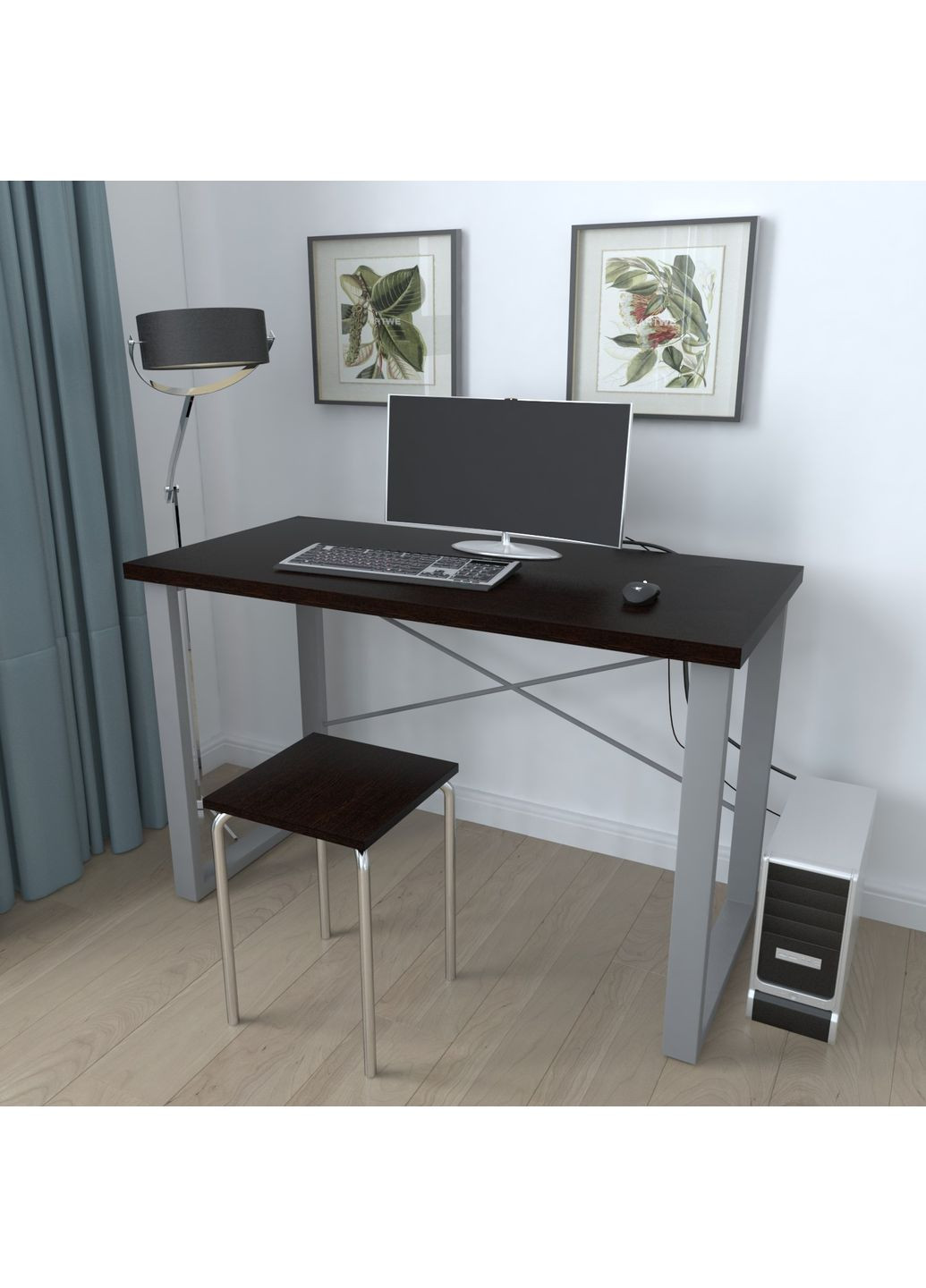 Письменный стол Драйв 750x1000x600 Серый металл ДСП 32 мм (FRD-105339) Ferrum-decor (360644663)