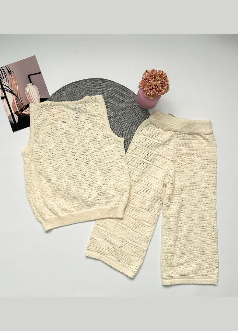 Комбінована комплект на літо для дівчинки зі штанцями в'язаний 10474 No Brand (303612423)