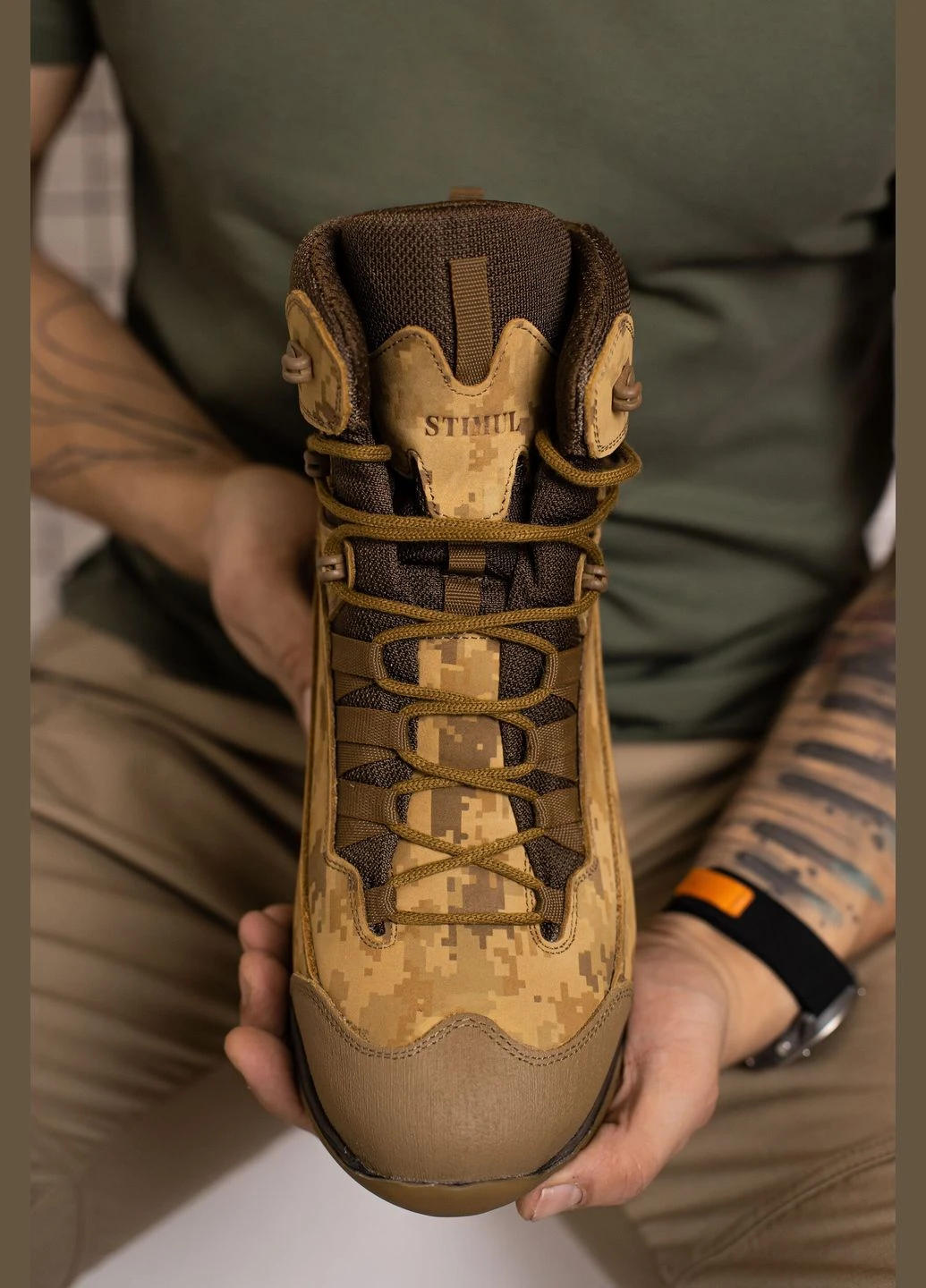 Берці Зимові Тактичні Чоловічі. 36-46р Койот+Піксель. Натуральна шкіра! STZM-1019 No Brand (301138724)