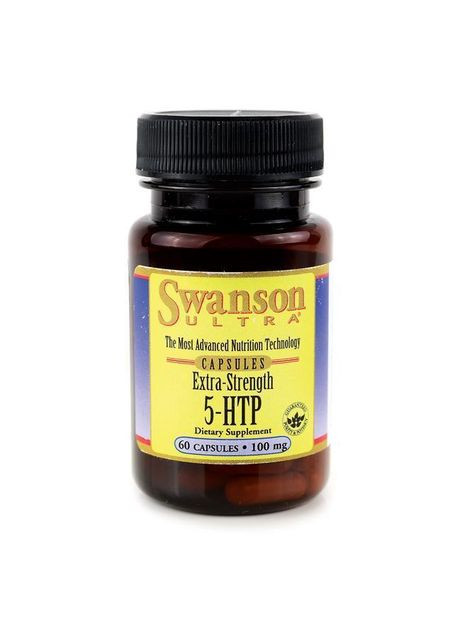 5-Гідроксітріптофан, 5-HTP,, 100 мг, 60 капсул Swanson (364312096)