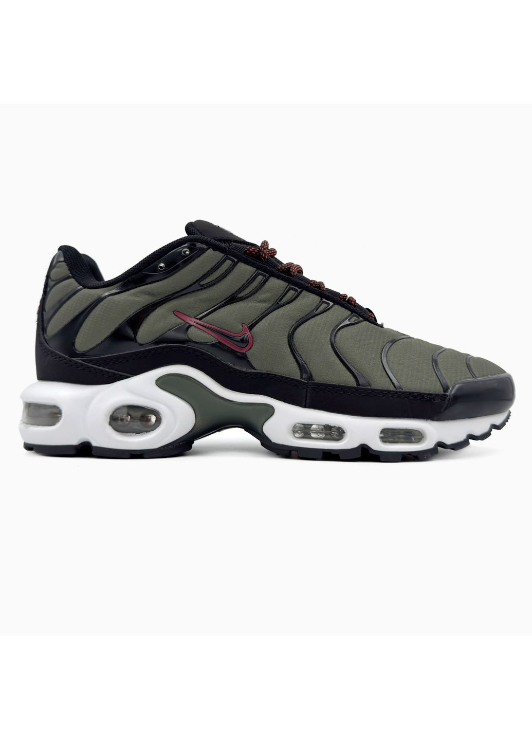КРОССОВКИ ЖЕНСКИЕ NIKE AIR MAX TN PLUS BLACK / KHAKI НАЙК АИР МАКС ТН ПЛЮС No Brand чёрные демисезоны (367167235)