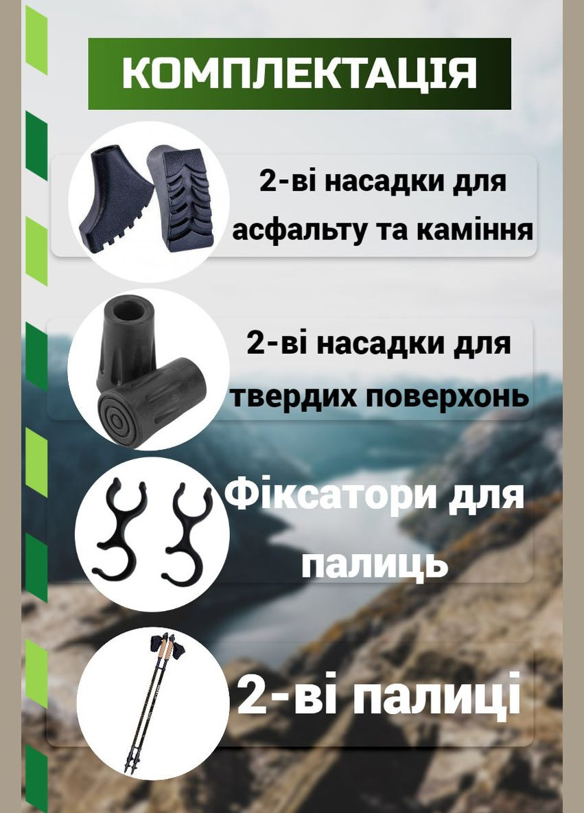 Палиці для скандинавської ходьби 9105 Sisu Black/Gold 80-135 см (пара) PowerPlay (317849081)