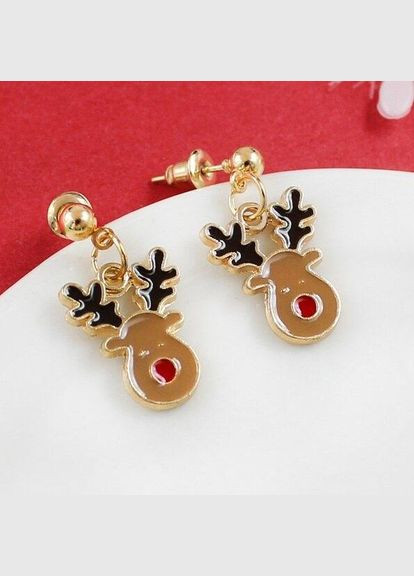 Набір новорічних сережок олень, перли, коло, 3 пари - 4488 Fashion Jewelry (336949801)