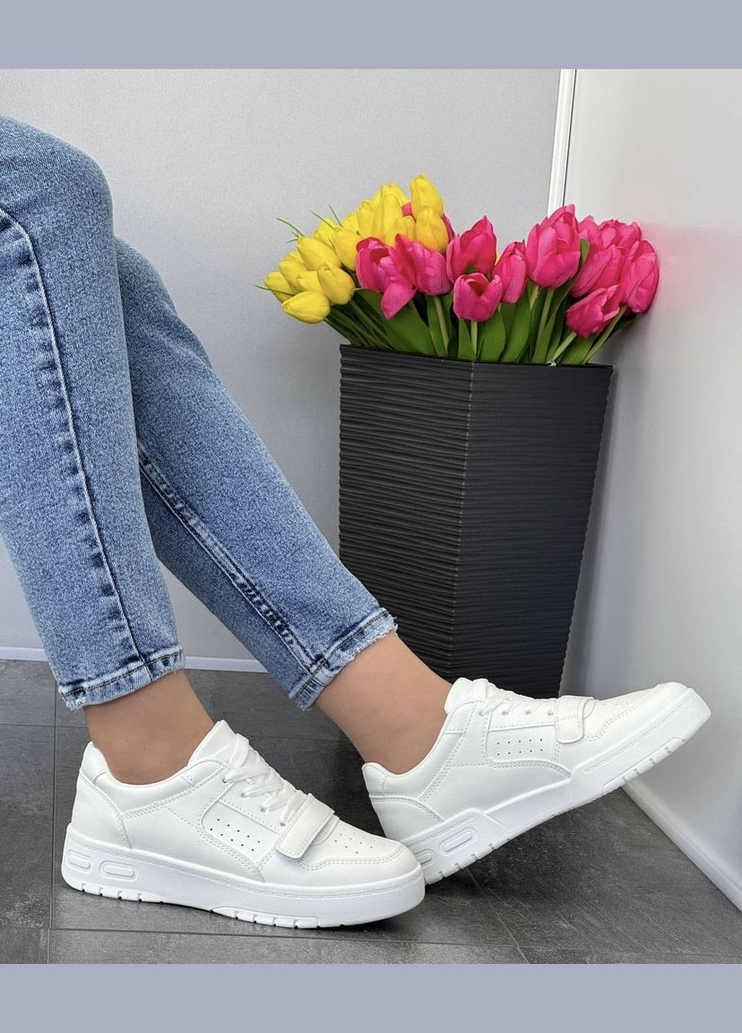 Жіночі молодіжні кросівки 1297 Білі No Brand білі демісезони (322874023)