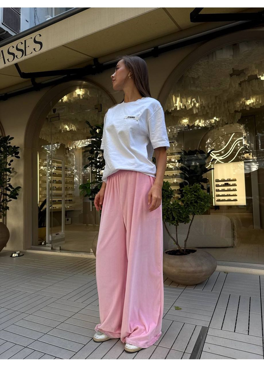 Обʼємні велюрові штани оверсайз на резинці | заміри в описі DK/DL Мода без кордонів (365564443)