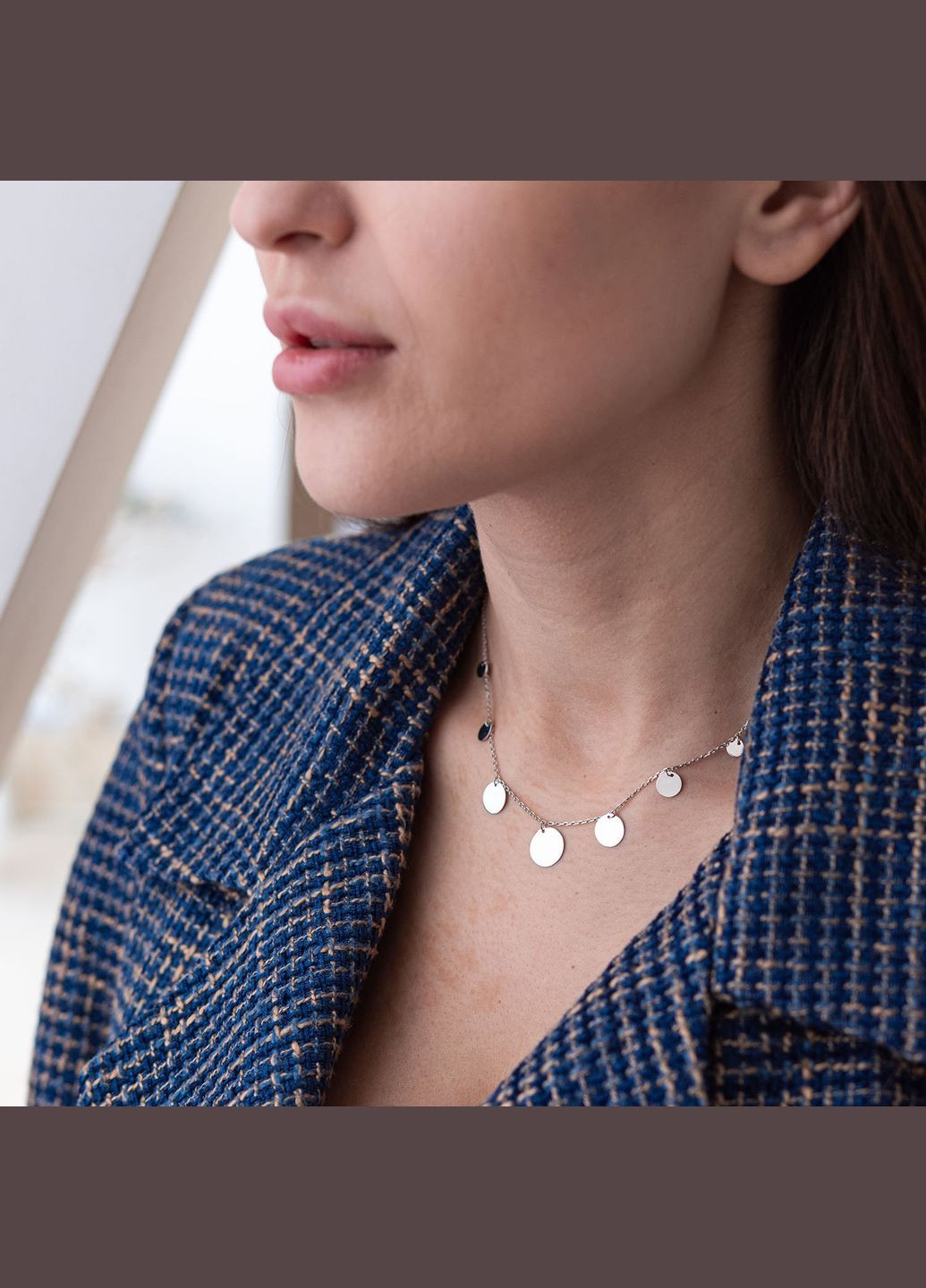 Серебряное колье Монетки 18800 45 Oniks (264392875)