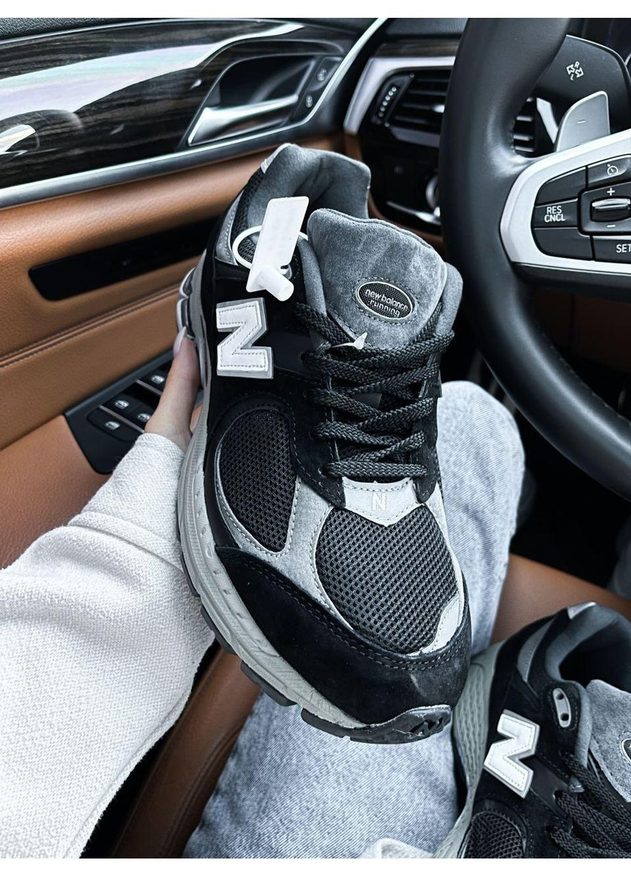 Чорні Осінні кросівки чоловічі new balance 2002r black white нью беланс 2002r No Brand