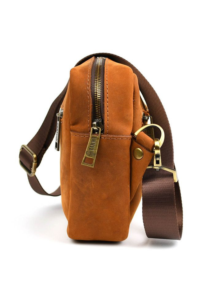 Шкіряна сумка через плече RB-7311-4lx коньячний крейзі хорс TARWA (348430375)