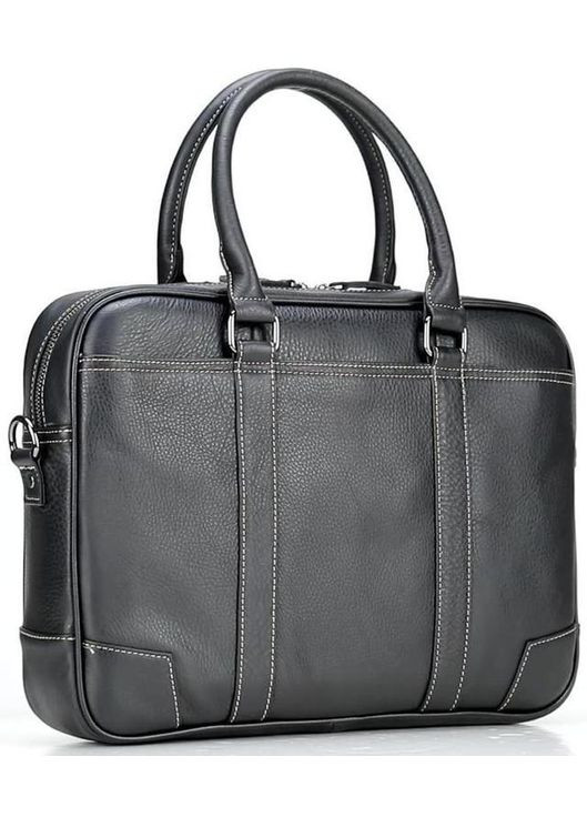 Сумка чоловіча шкіряна портфель в дорогу планшет для документів А4 для телефону Чорний 34234 John McDee (334674017)