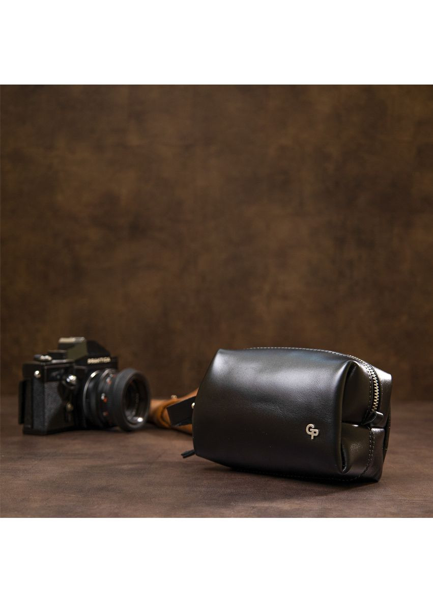 Шкіряна глянсова чоловіча косметичка 11413 Grande Pelle (366881234)