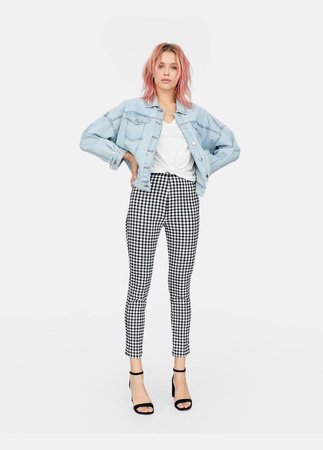 Штани демісезон,білий-чорний, Stradivarius (256668200)